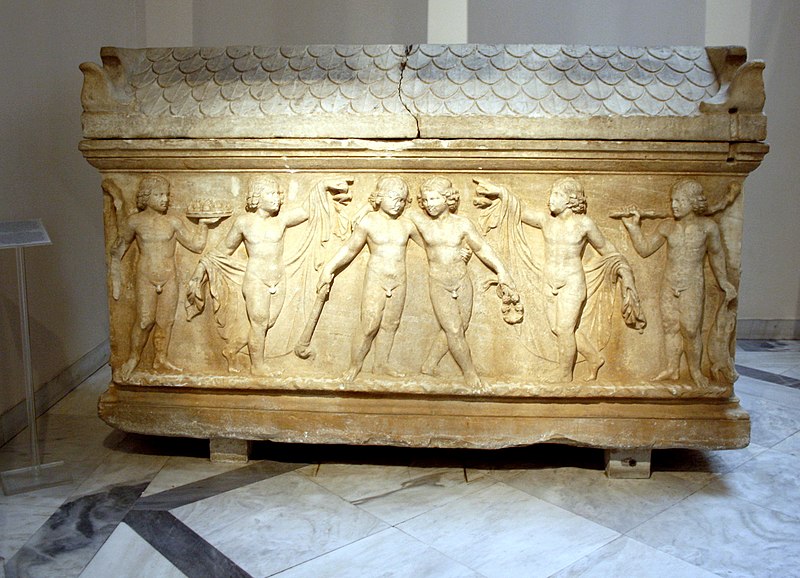 File:0649 - Archaeological Museum, Athens - Attic sarcophagus - Photo by Giovanni Dall'Orto, Nov 10 2009.jpg