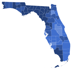 1936 US Senate election in Florida by county.svg