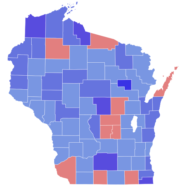 File:1968 United States Senate election in Wisconsin results map by county.svg