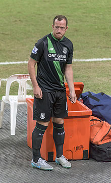 Charlie Adam won seven Scotland caps during his two years with the club 1 charlie adam stoke 2015.jpg