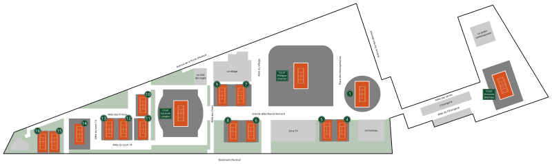 2019 French Open map-fr.svg