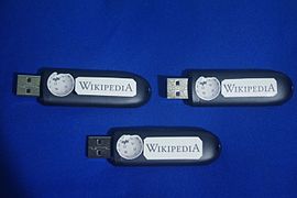 Offline Wikipedia of Pangasinan Wikipedia and English Wikipedia in a USB flash drive that was given to the top three winners of the edit-a-thon