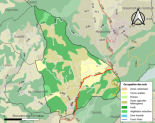 Carte de l'occupation des sols de la commune en 2018 (CLC).