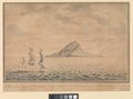 A View of the Island of St Eustatia a Dutch Settlement in the West Indies bearing NW and W dist 2 Miles. Taken from on board his Maj Ship the Ludlow Castle May 1764, by Gordon Shelly RMG PW7934.tiff