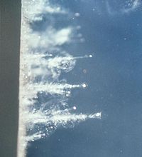 Visible dust grains in the aerogel collector