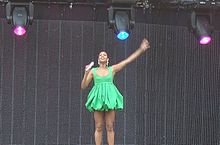 Dixon performing in 2009. Alesha Dixon crop.jpg