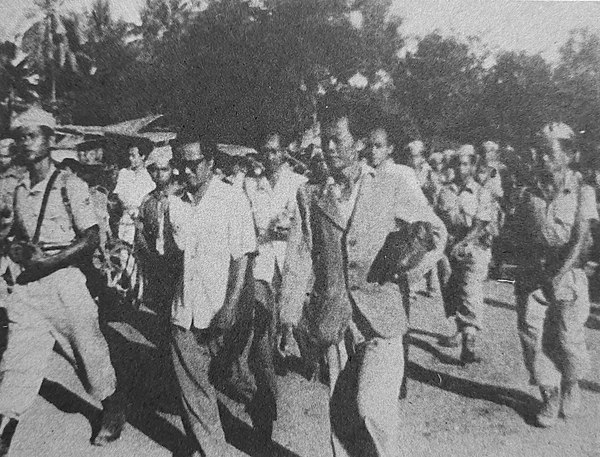 Former PM Amir Sjarifuddin (wearing glasses) was among those captured and executed for their parts in the rebellion.