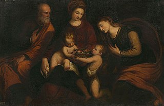 The Holy Family with Saints John and Catherine