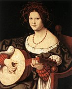 La joueuse de luth, par Andrea Solari, vers 1510.