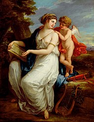 Angelica Kauffmann - Erato, Putto ile Lirik Şiirin Muse.jpg