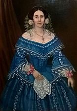 Portret de femeie în albastru