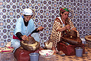 The production of argan oil by traditional methods, Marocco