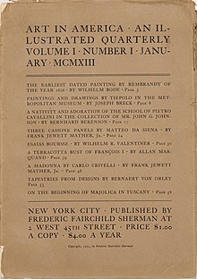 Volume 1, Issue 1 (January 1913) Art in America Vol 1 Issue 1 January 1913.jpg