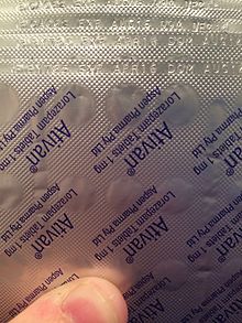 Batch numbers for these lorazepam blister packs are stamped into each foil pack. Ativan blister packs.JPG