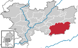 Läget för Büdingen i Wetteraukreis