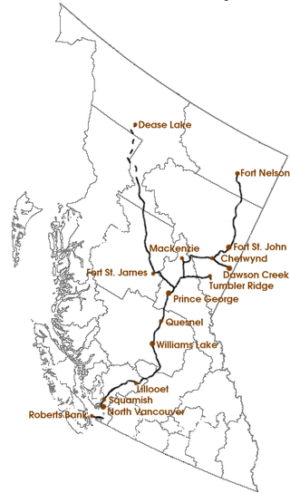 System map of BC Rail