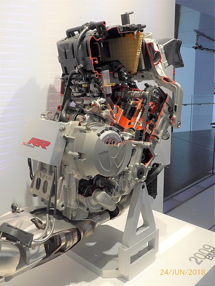 S1000RR engine cutaway in BMW Museum.