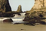 Thumbnail for File:Bandon Oregon Coastal rocks 02.jpg