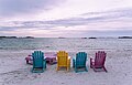 Image 926Beach chairs, Åkrehamn beach, Norway