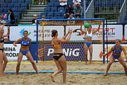 Deutsch: Beachhandball Europameisterschaften 2019 (Beach handball Euro); Tag 6: 7. Juli 2019 – Spiel um Platz Drei, Frauen, Kroatien-Niederlande 0:2 (14:23, 20:22) English: Beach handball Euro; Day 6: 7 July 2019 – Women's Bronze Medal Match – Croatia-Netherlands 0:2 (14:23, 20:22)