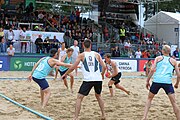 Deutsch: Beachhandball Europameisterschaften 2019 (Beach handball Euro); Tag 6: 7. Juli 2019 – Männerfinale, Dänemark-Norwegen 2:0 (25:18, 19:16) English: Beach handball Euro; Day 6: 7 July 2019 – Men's Final – Denmark-Norway 2:0 (25:18, 19:16)