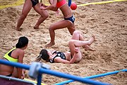 Deutsch: Beachhandball bei den Olympischen Jugendspielen 2018; Tag 6, 12. Oktober 2018; Mädchen, Hauptrundenspiel – Chinesisch Taipei (Taiwan)-Paraguay 0:2 English: Beach handball at the 2018 Summer Youth Olympics at 12 October 2018 – Girls Main Round – Chinese Taipei (Taiwan)-Paraguay 0:2