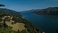 Vue sur la vallée du Columbia, depuis le point de vue de Beacon Rock (octobre 2021).