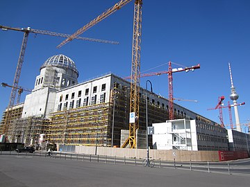 Reconstruction work under way, 20 April 2016