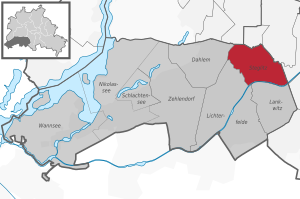 Steglitz på kartet over Steglitz-Zehlendorf