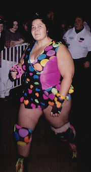 Eight-time WWC Women's Champion Monster Ripper Bertha Faye in 1995.jpg