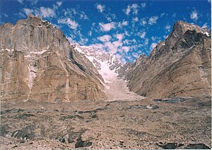 The biale over the Baltoro Glacier