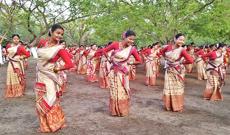 File:Bihu dancers from Dhakuakhana Assam India 2.jpg