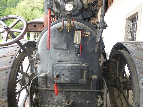 Hungarian steam driven engine - note the BUDAPESTEN mark.