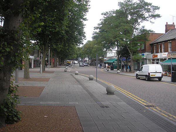 Queensway, the main shopping street in Bletchley.