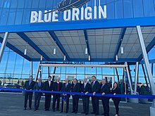 The 2020 ribbon-cutting at the Huntsville facility. Blue Origin - Huntsville 01.jpg