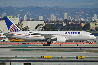 United Airlinesin Boeing 787-8.