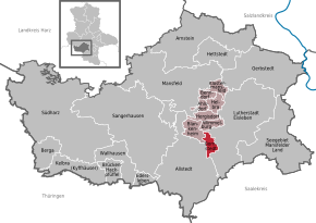 Poziția localității Bornstedt