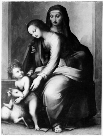 Sainte Anne, la Vierge et l'Enfant Jésus (carton)