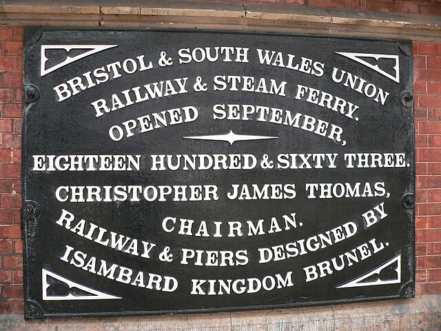 A commemorative plaque at Bristol Temple Meads.