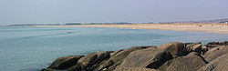 View of the Brusandstrand beach in Hå