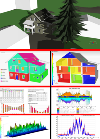 <span class="mw-page-title-main">Building performance simulation</span> Replication of aspects of building performance