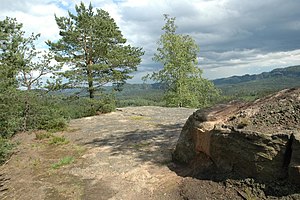 Summit plateau of the former castle complex