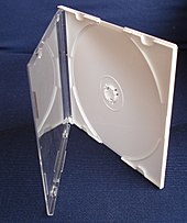 CD case made from general purpose polystyrene (GPPS) and high impact polystyrene (HIPS) Caja de CD.jpg