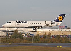 Zřícené letadlo v době, kdy jej provozovala Lufthansa Cityline, předtím, než bylo prodáno West Air Sweden