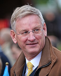 Carl Bildt Swedish politician, prime minister between 1991-1994, foreign minister between 2006-2014