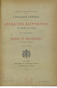 Каталог на античните египетски музеи на Кайр - Bijoux et orfèvreries.jpg