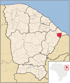 Poziția localității Jaguaruana