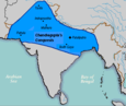 Omvang van het rijk onder Chandragupta rond 320
