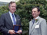 Charles Kelman (right) receiving the National Medal of Technology