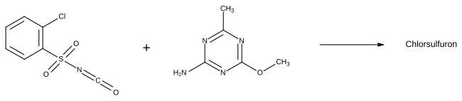 Chlorsulfuron synthesis.svg